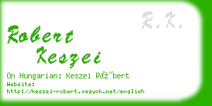 robert keszei business card